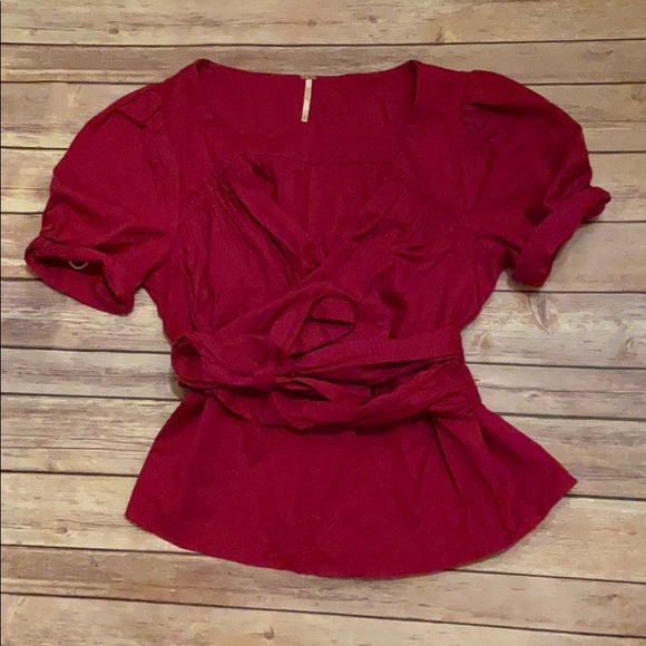 Free People pink wrap top small - Picture 1 of 5